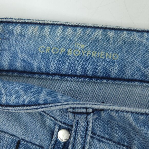Liverpool The Boyfriend Crop Jeans NEW Embroidered 8 / 29 Light Wash Denim Capri - Picture 6 of 14